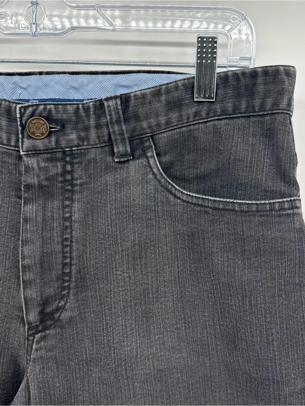 Brioni Jeans Mens 32x32 Black Grey Marmolada Denim Stretch Italy Luxury